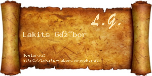 Lakits Gábor névjegykártya