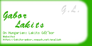 gabor lakits business card